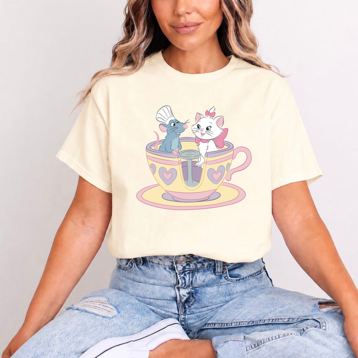REMY AND MARIE TEA CUP T.SHIRT