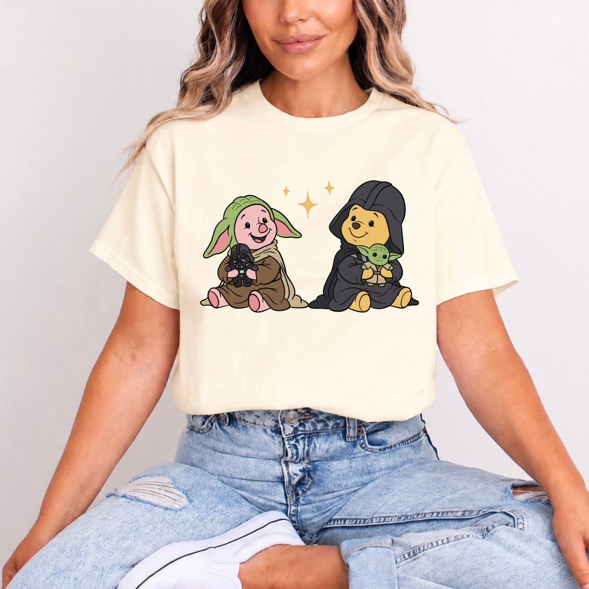 STAR WARS WINNIE AND PIGLET CROSSOVER T.SHIRT Design No. 75