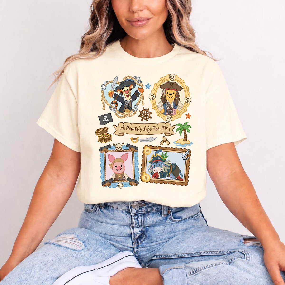 PIRATES LIFE WINNIE AND FRIENDS CROSSOVER T.SHIRT Design No. 78