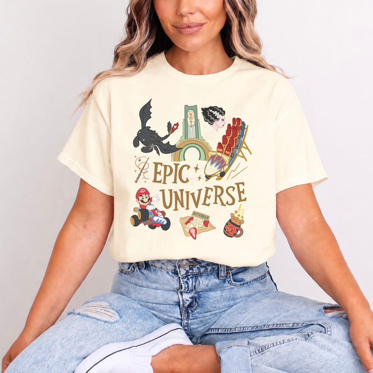 EPIC UNIVERSE MARIO, MONSTERS, BUTTER BEER T.SHIRT Design No 60