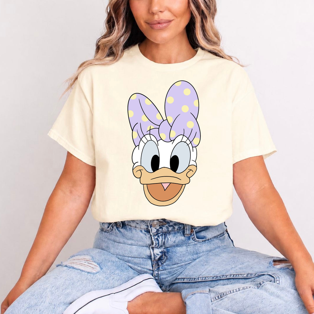 DAISY DUCK LILAC BOW POLKA DOT T.SHIRT Design No. 42