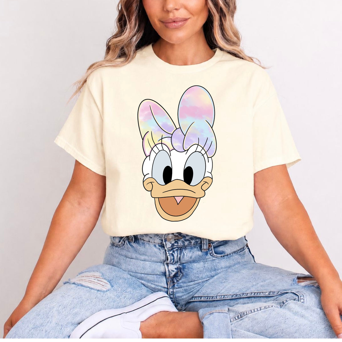 DAISY DUCK PASTEL BOW POLKA DOT T.SHIRT Design No. 43