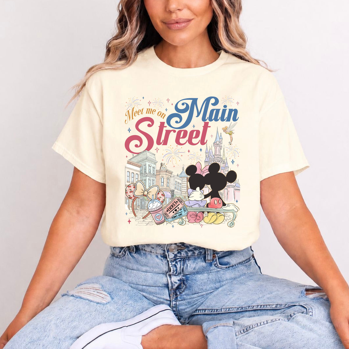 MEET ME ON MAIN STREET MINNIE AND MICKEY T.SHIRT