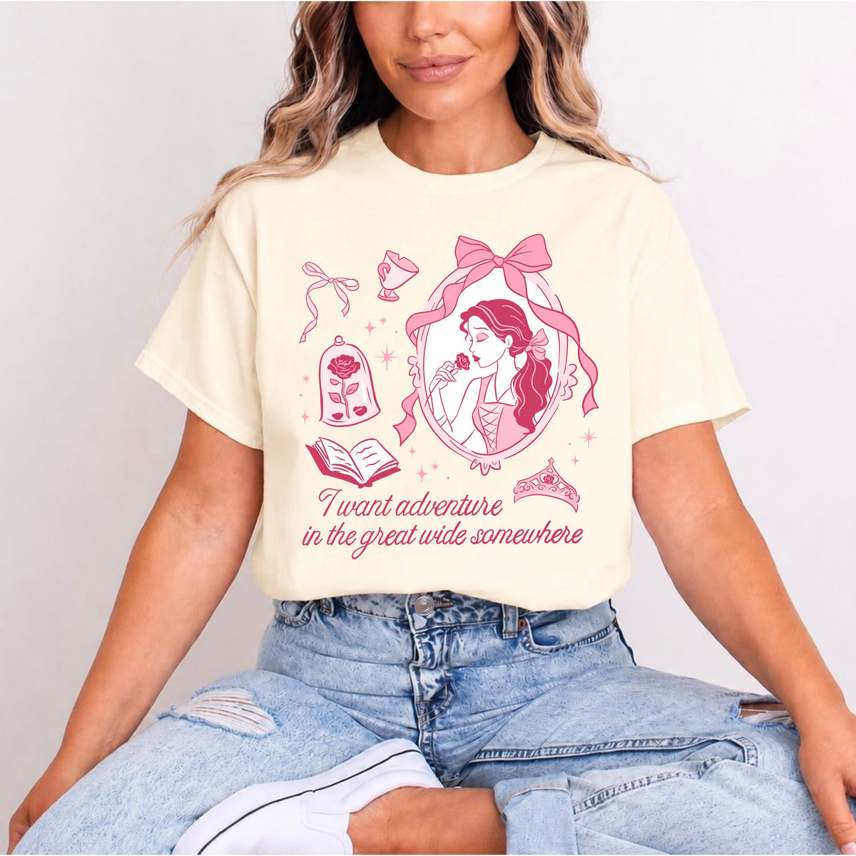 PRINCESS BELLE PRETTY PINK T.SHIRT