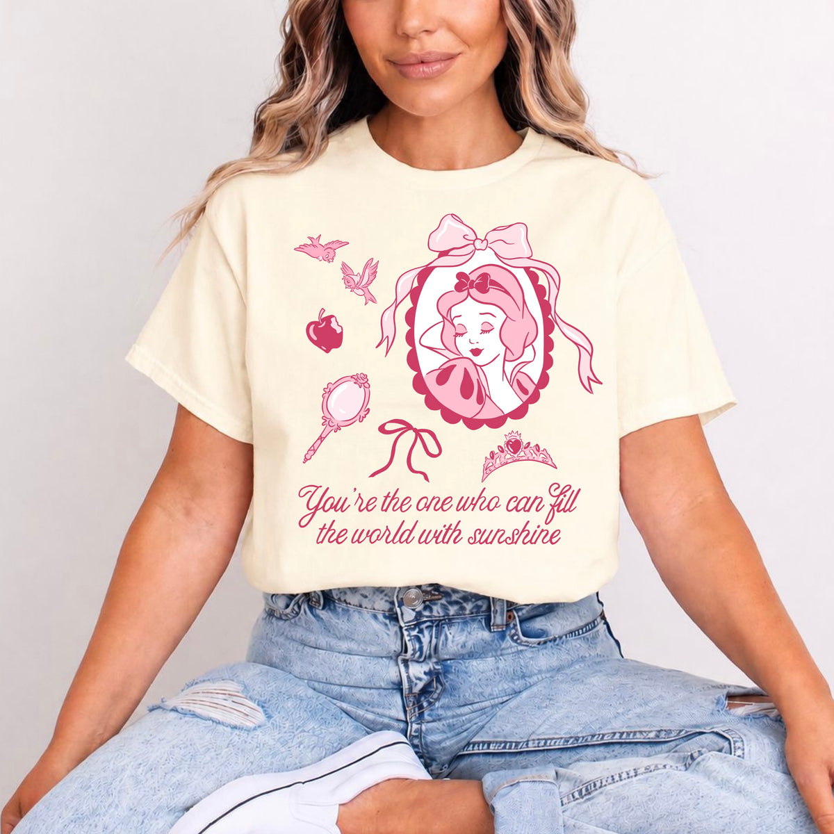 PRINCESS SNOW WHITE PRETTY PINK T.SHIRT