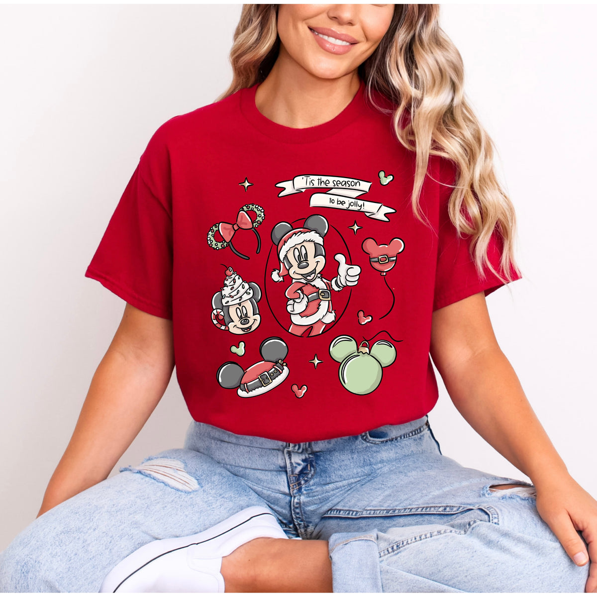 MICKEY TIS THE SEASON TO BE JOLLY T.SHIRT
