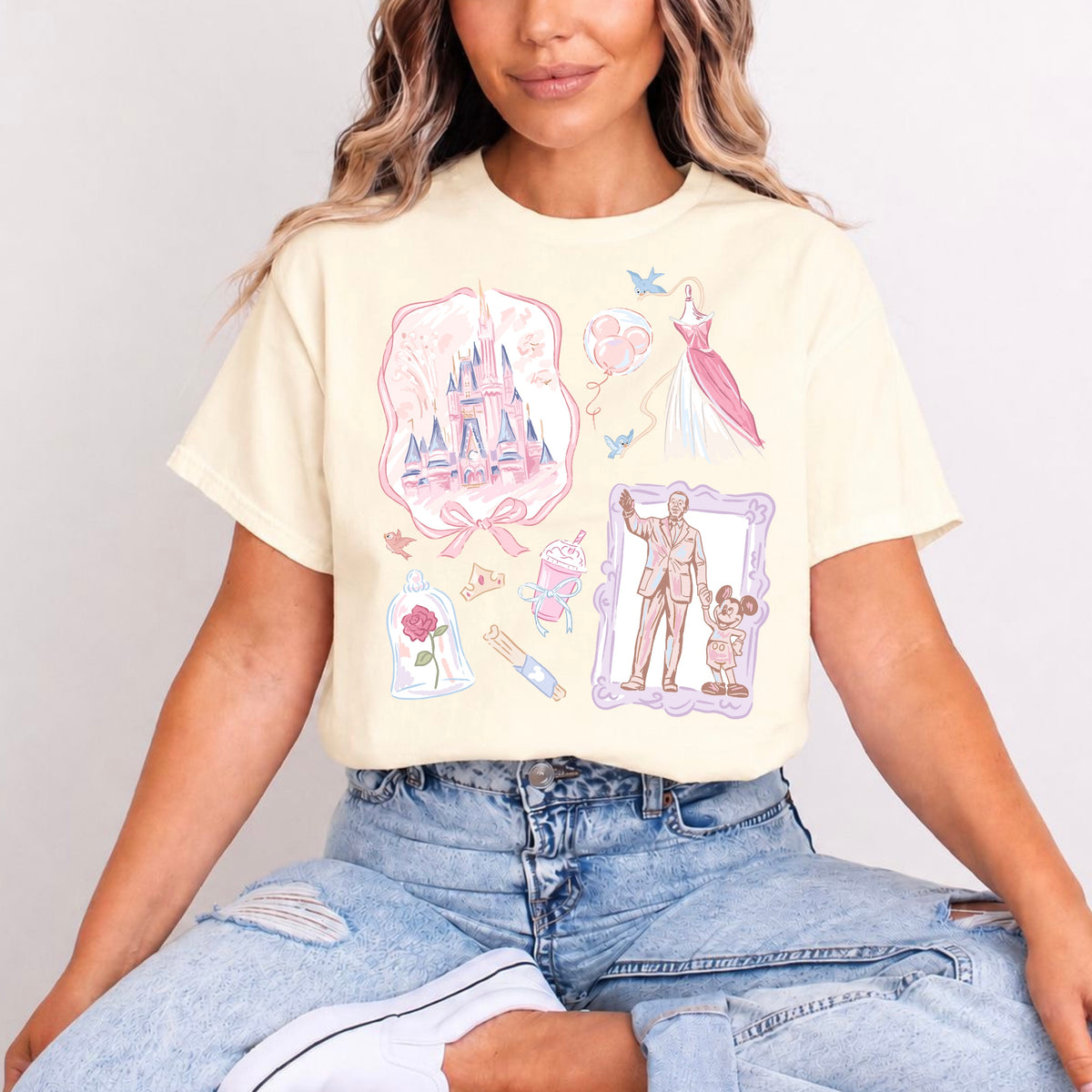 GIRLIE WALT AND MICKEY T.SHIRT