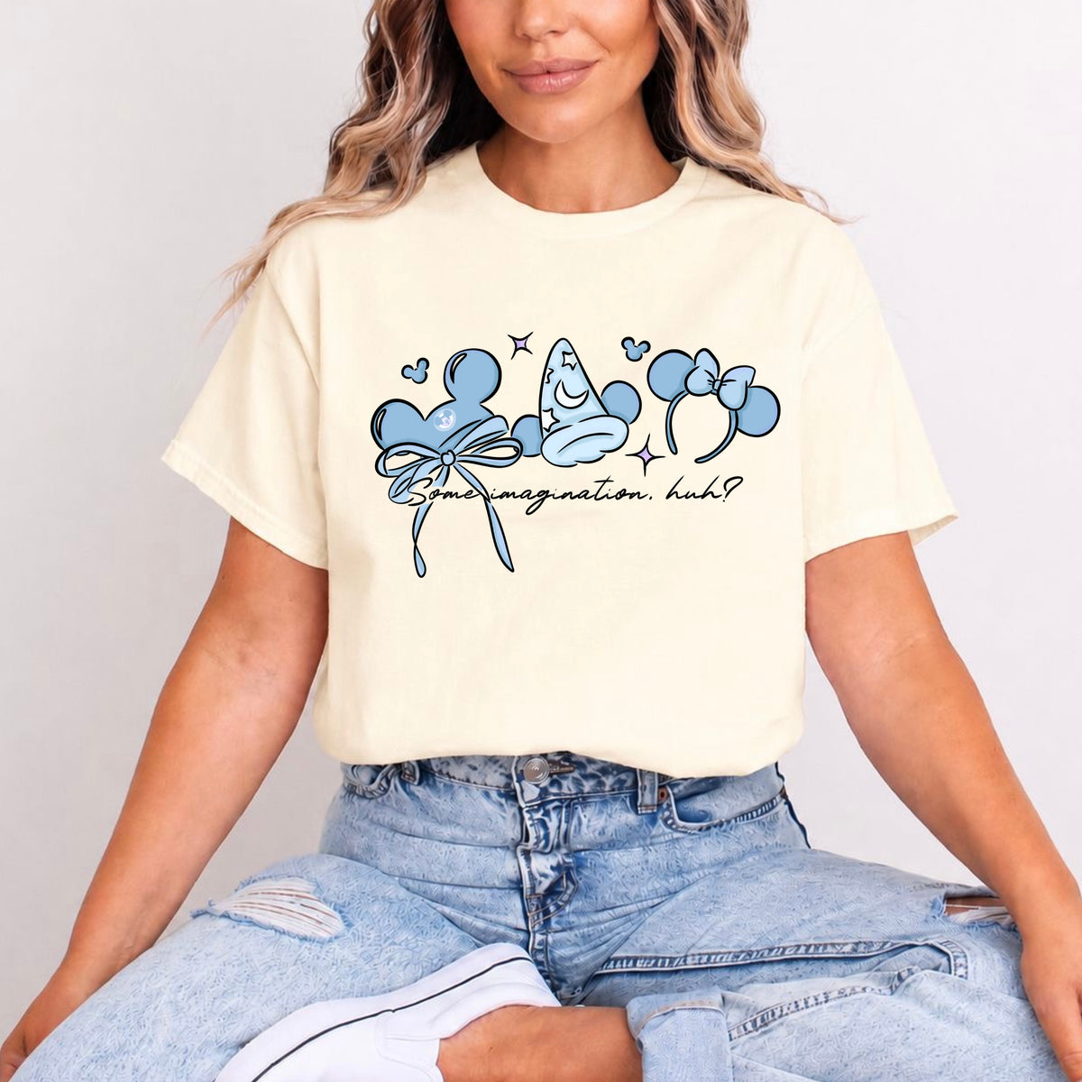 MICKEY SORCERER BABY BLUE EAR SERIES T.SHIRT