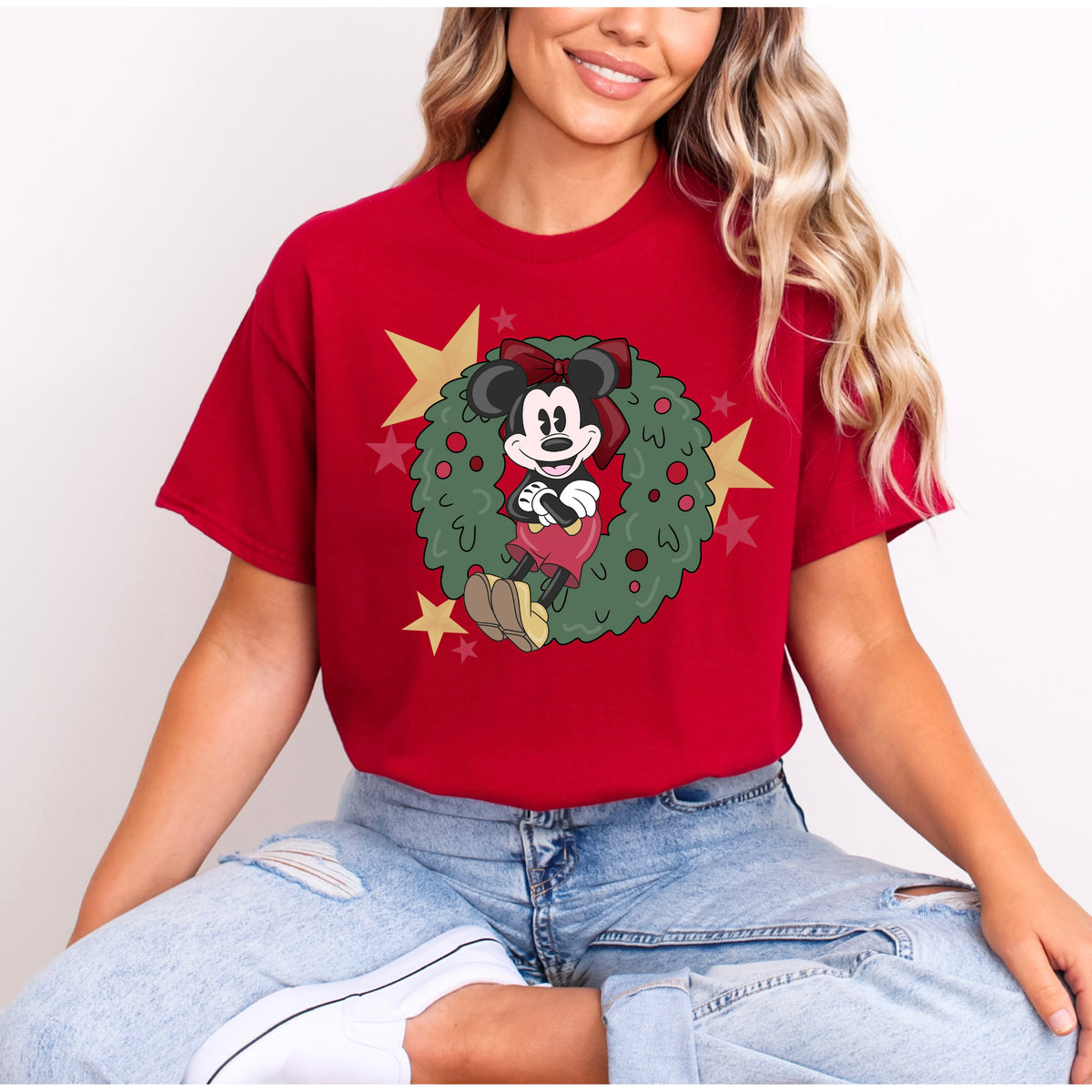 MICKEY CHRISTMAS WREATH T.SHIRT Design No. 21