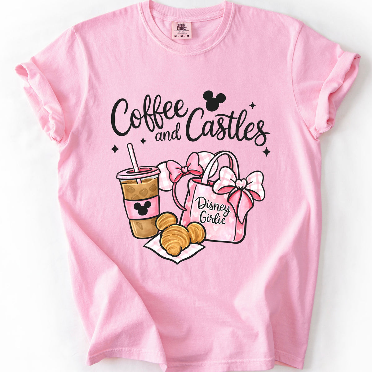 COFFEE AND CASTLES DISNEY GIRLIE T.SHIRT