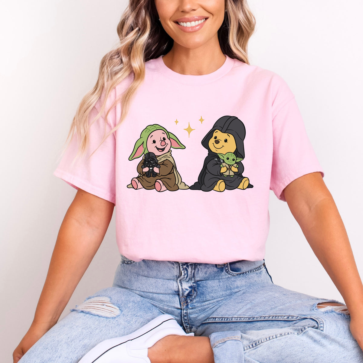 STAR WARS WINNIE AND PIGLET CROSSOVER T.SHIRT Design No. 75