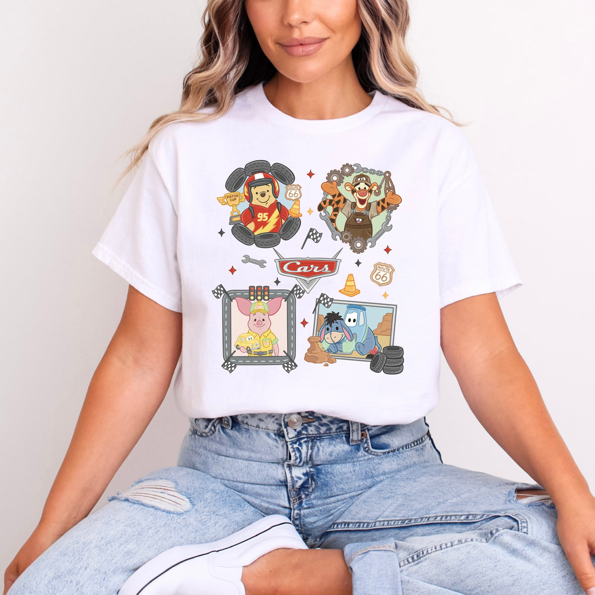 CARS WINNIE AND FRIENDS CROSSOVER T.SHIRT Design No. 73