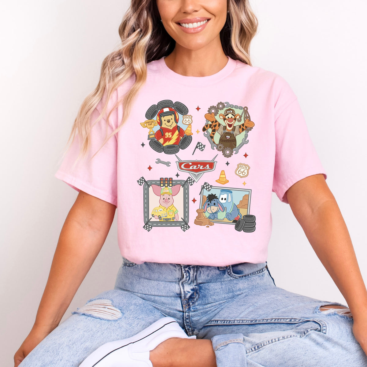 CARS WINNIE AND FRIENDS CROSSOVER T.SHIRT Design No. 73