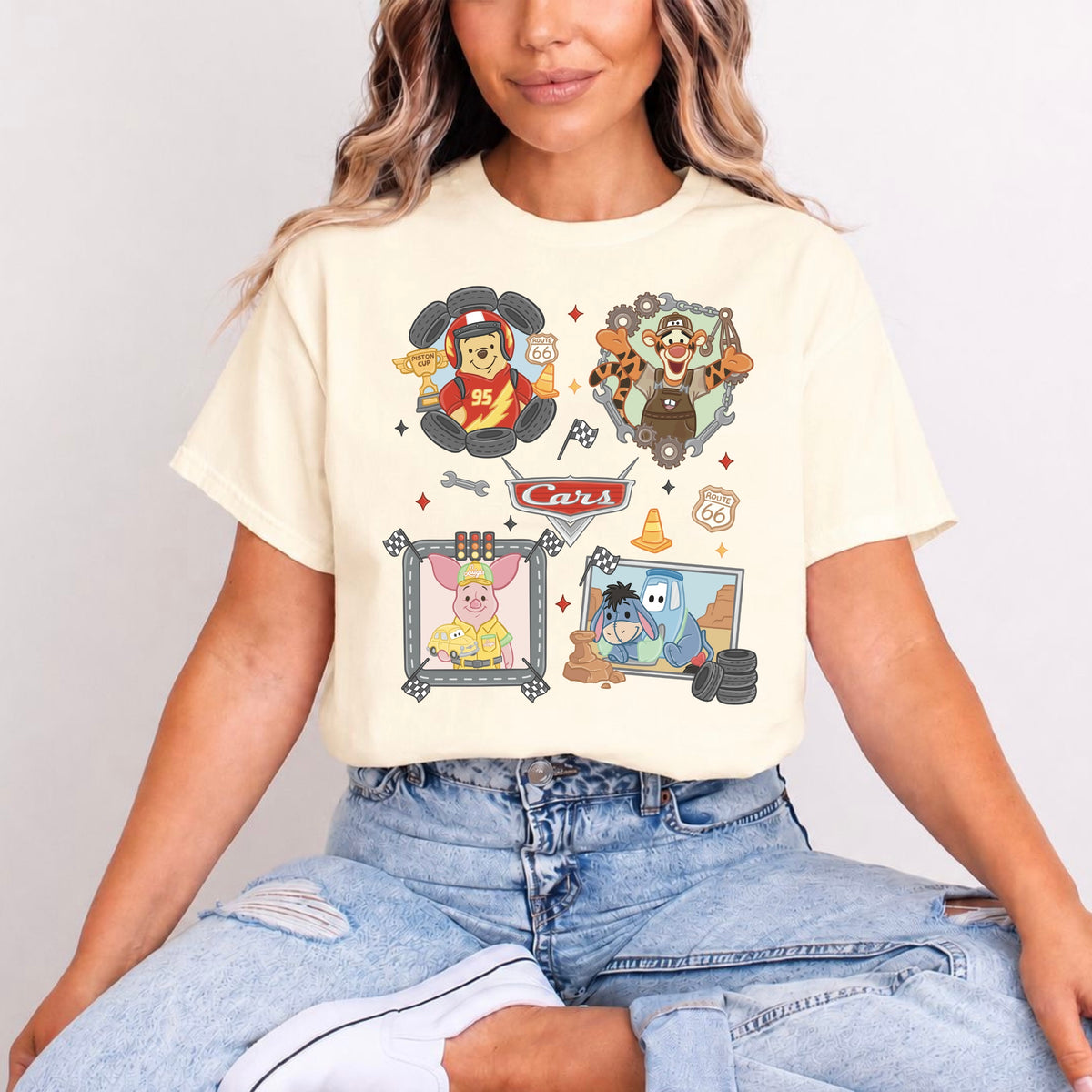 CARS WINNIE AND FRIENDS CROSSOVER T.SHIRT Design No. 73