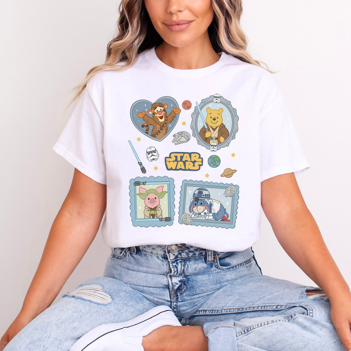 STAR WARS WINNIE THE POOH AND FRIENDS CROSSOVER T.SHIRT Design No. 77
