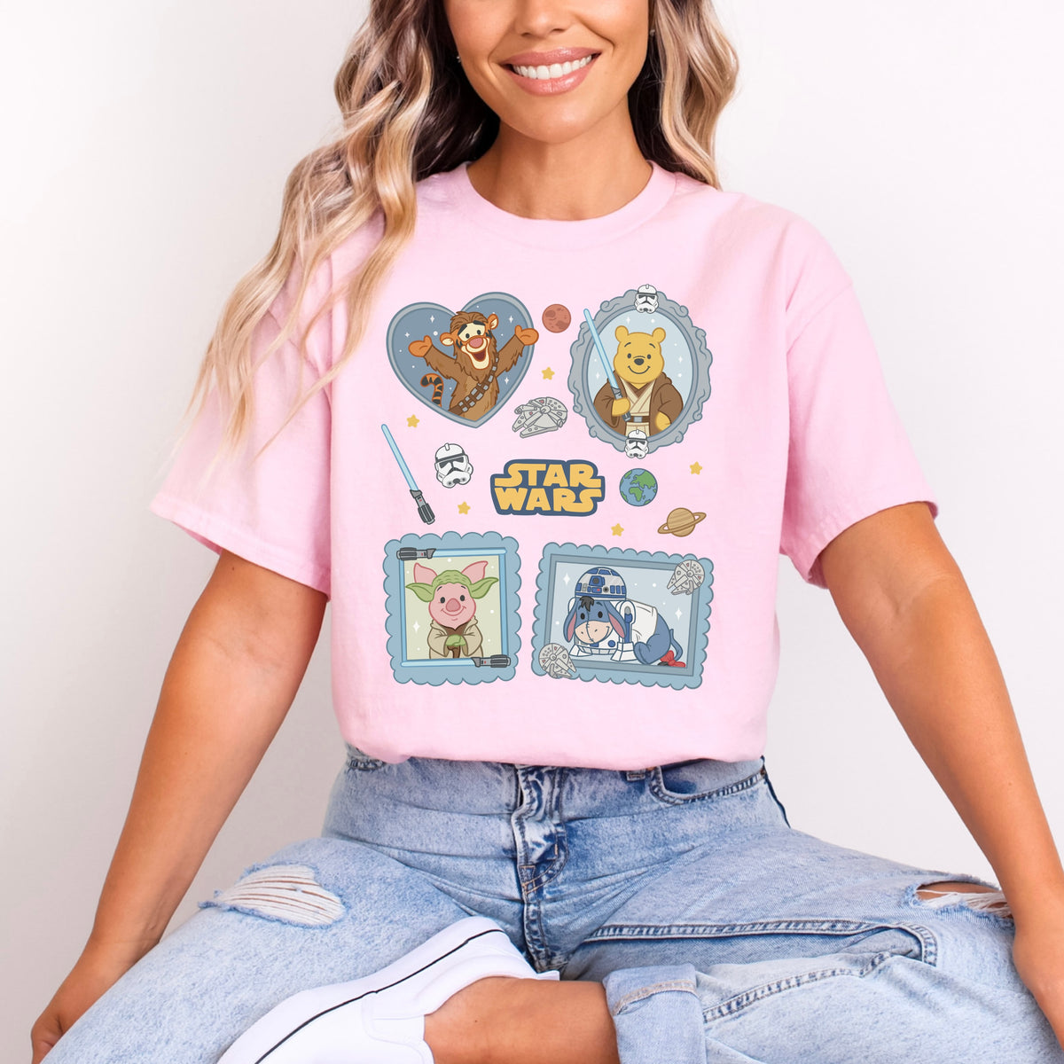 STAR WARS WINNIE THE POOH AND FRIENDS CROSSOVER T.SHIRT Design No. 77