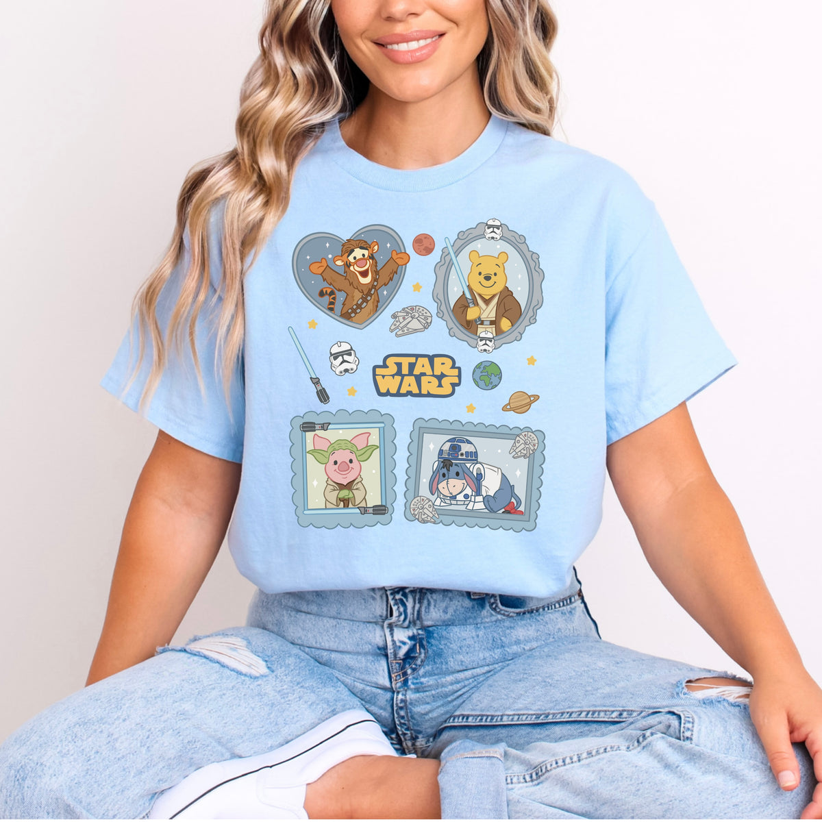 STAR WARS WINNIE THE POOH AND FRIENDS CROSSOVER T.SHIRT Design No. 77