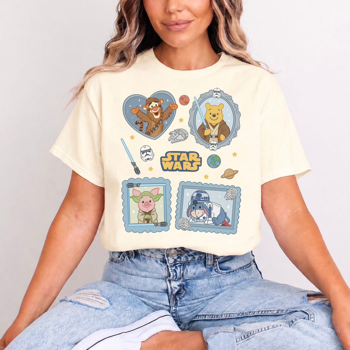 STAR WARS WINNIE THE POOH AND FRIENDS CROSSOVER T.SHIRT Design No. 77