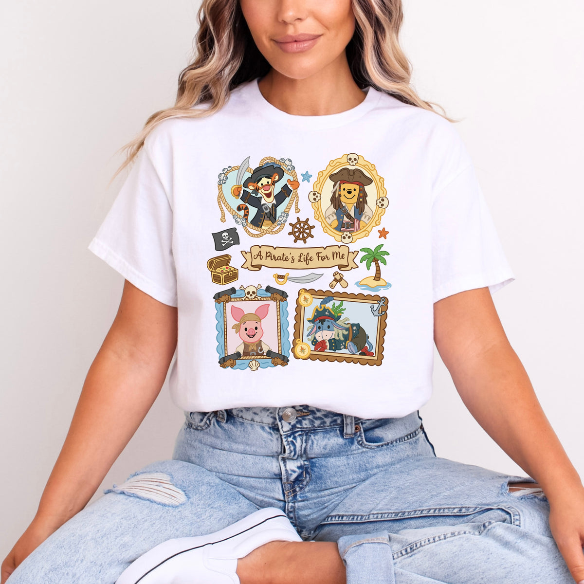 PIRATES LIFE WINNIE AND FRIENDS CROSSOVER T.SHIRT Design No. 78