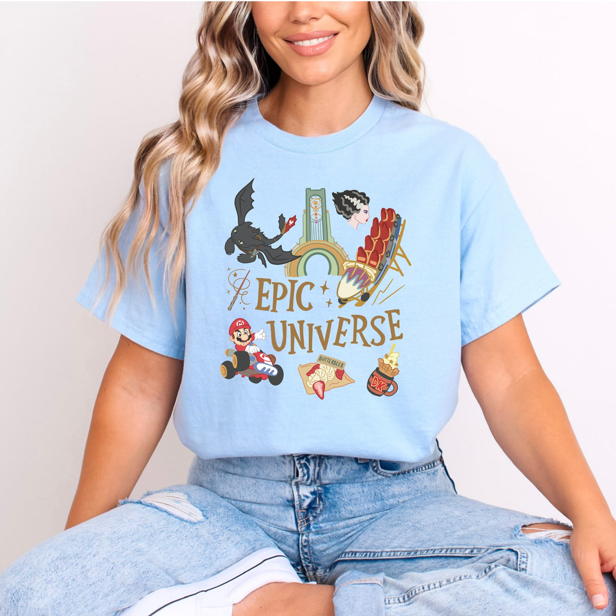 EPIC UNIVERSE MARIO, MONSTERS, BUTTER BEER T.SHIRT Design No 60