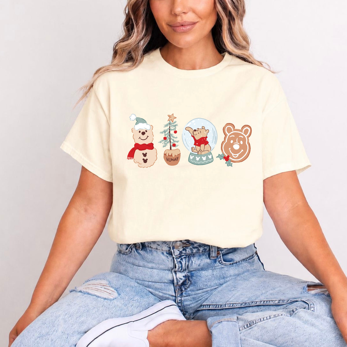 WINNIE SNOW GLOBE CHRISTMAS T.SHIRT Design No. 88