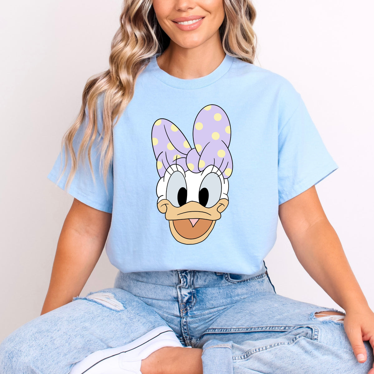 DAISY DUCK LILAC BOW POLKA DOT T.SHIRT Design No. 42