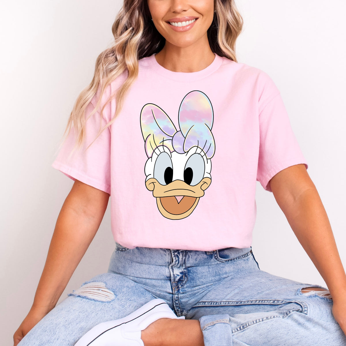 DAISY DUCK PASTEL BOW POLKA DOT T.SHIRT Design No. 43