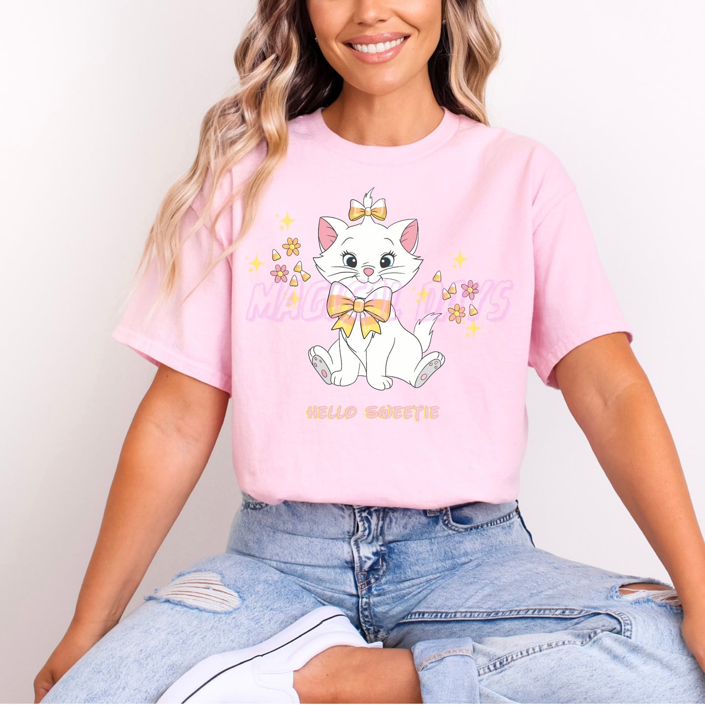 MARIE CAT HELLO SWEETIE CUTE HALLOWEEN T.SHIRT
