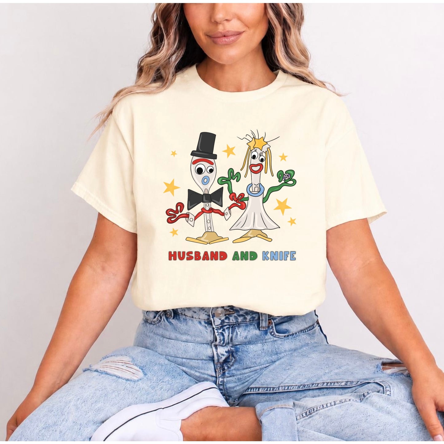 FORKY AND KNIFE LOVERS ERA BRIGHT COLOUR PRINT