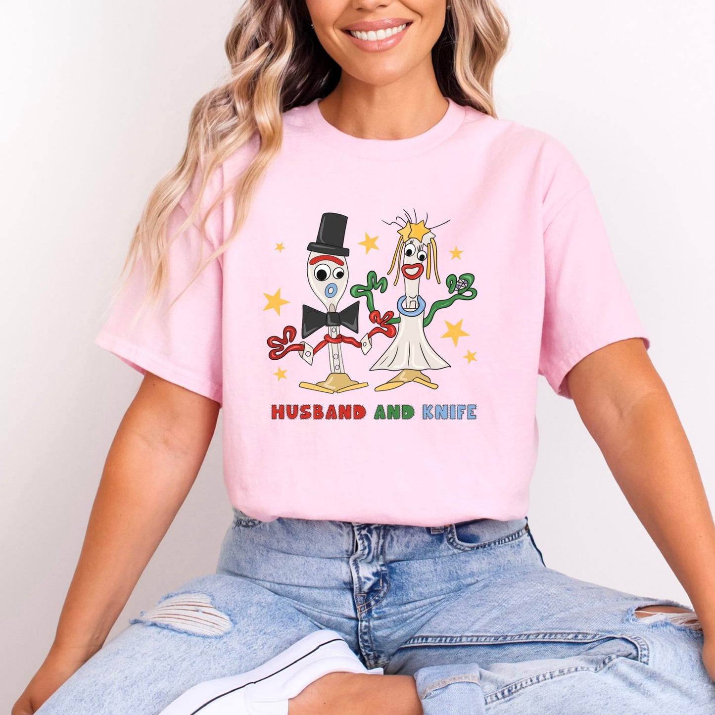 FORKY AND KNIFE LOVERS ERA BRIGHT COLOUR PRINT