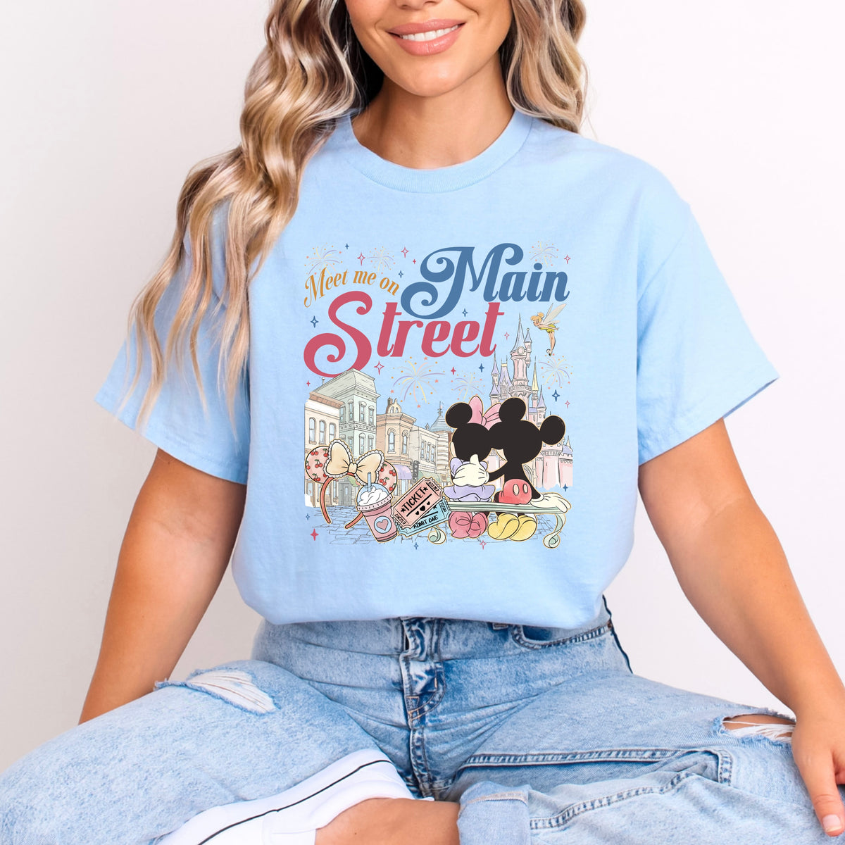 MEET ME ON MAIN STREET MINNIE AND MICKEY T.SHIRT