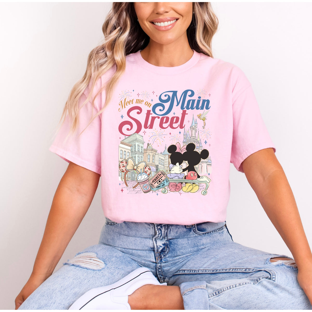 MEET ME ON MAIN STREET MINNIE AND MICKEY T.SHIRT