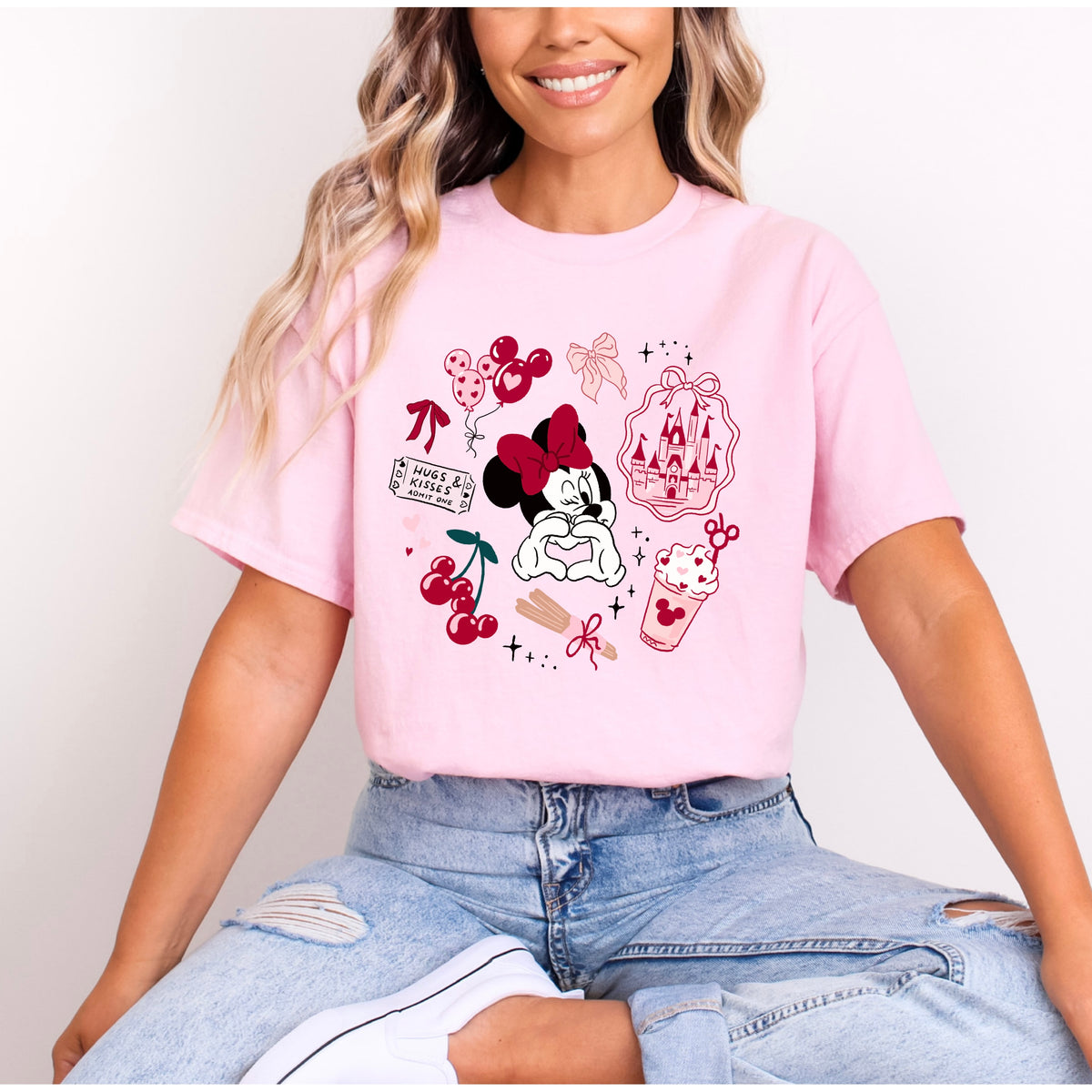 MINNIE CHERRY HUGS AND KISSES T.SHIRT
