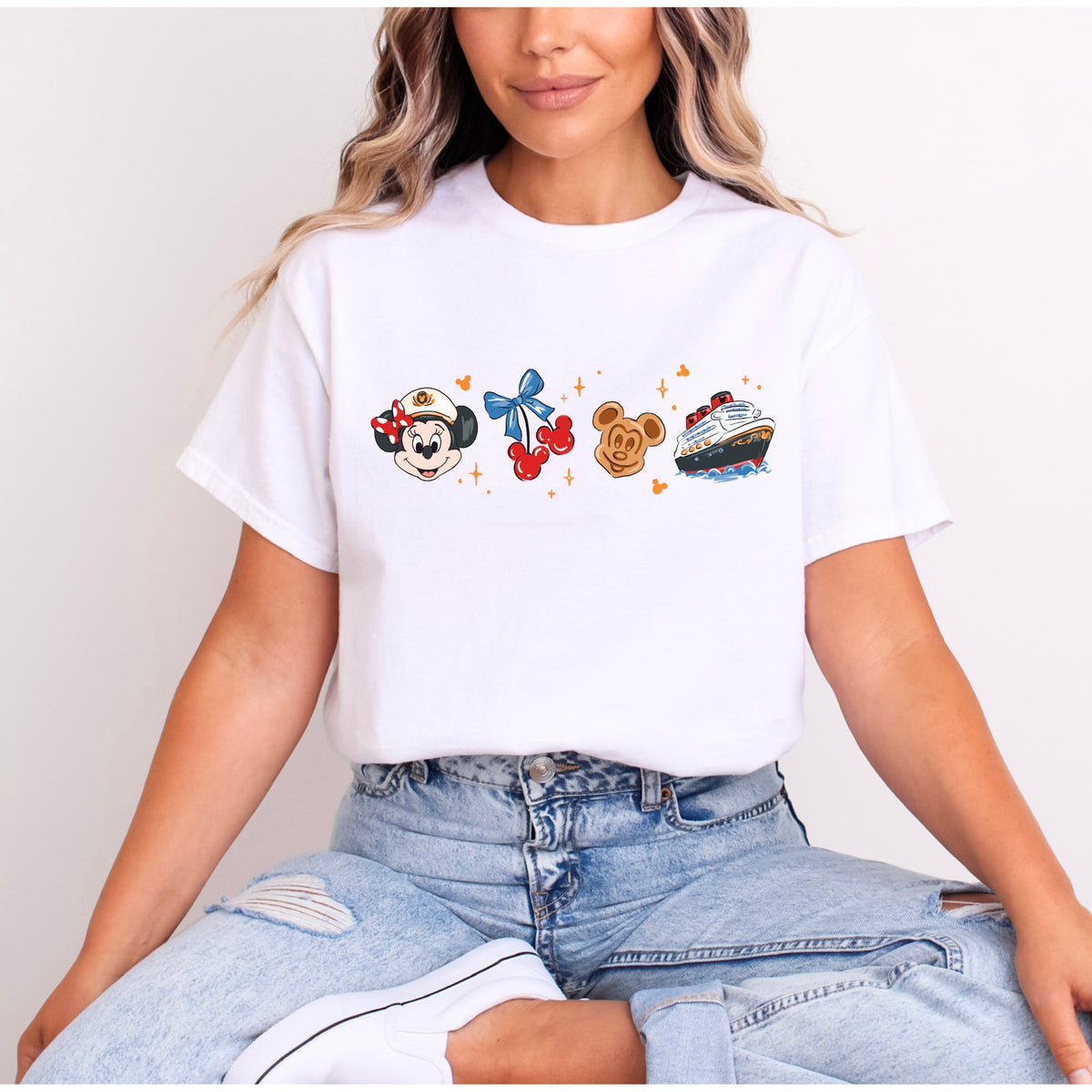 DISNEY CRUISE MINNIE, CHERRIES AND WAFFLES T.SHIRT Design No. 148