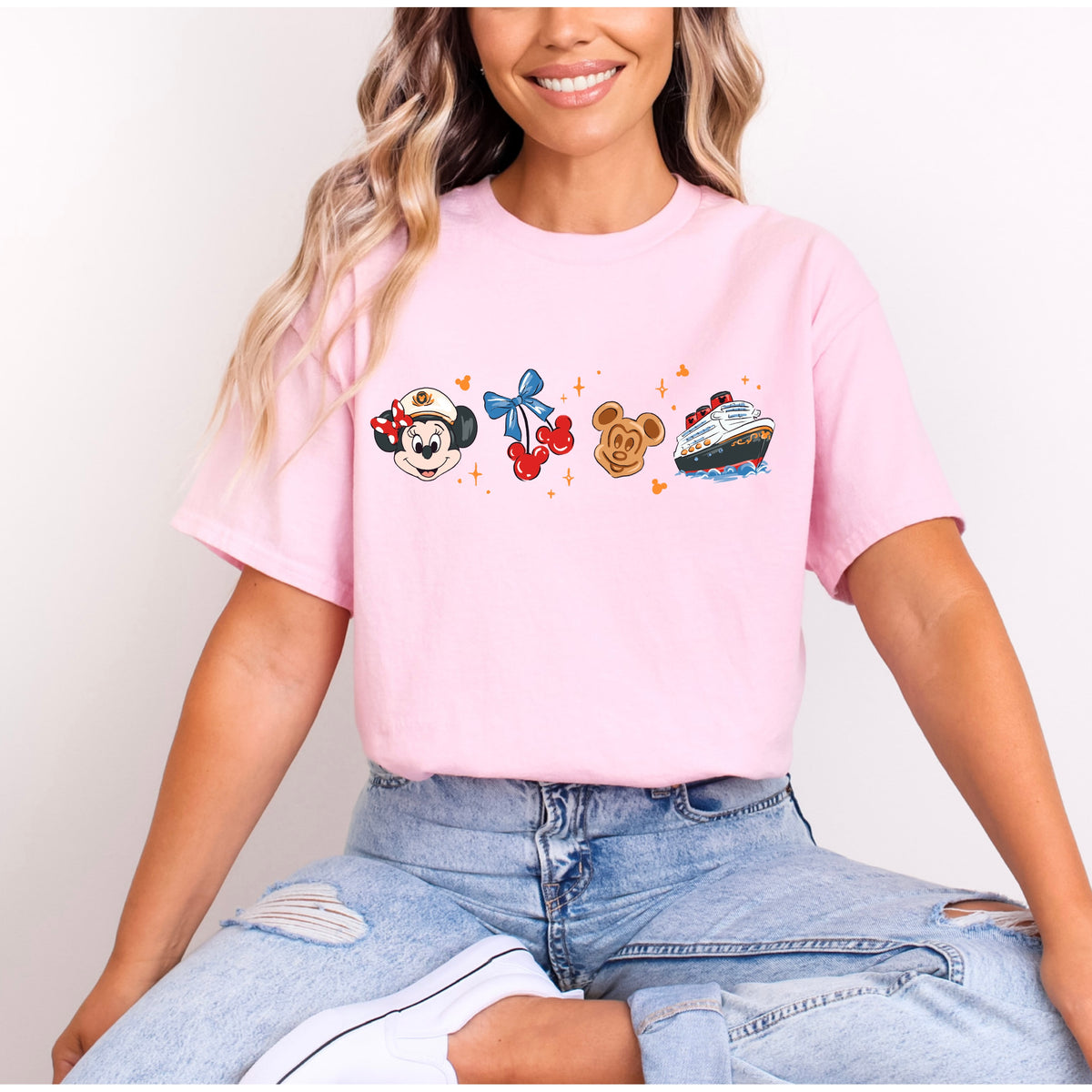 DISNEY CRUISE MINNIE, CHERRIES AND WAFFLES T.SHIRT Design No. 148