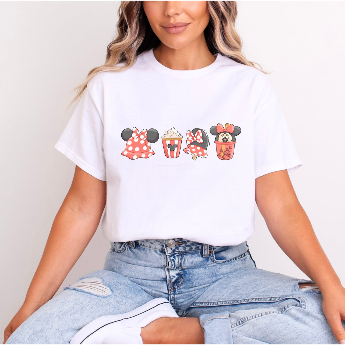 MINNIE MOUSE HAT SUMMER SNACKS T.SHIRT