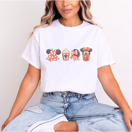 MINNIE MOUSE HAT SUMMER SNACKS T.SHIRT