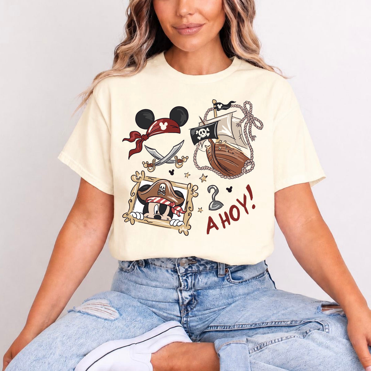 PIRATES LIFE MICKEY, MICKEY HAT EARS T.SHIRT