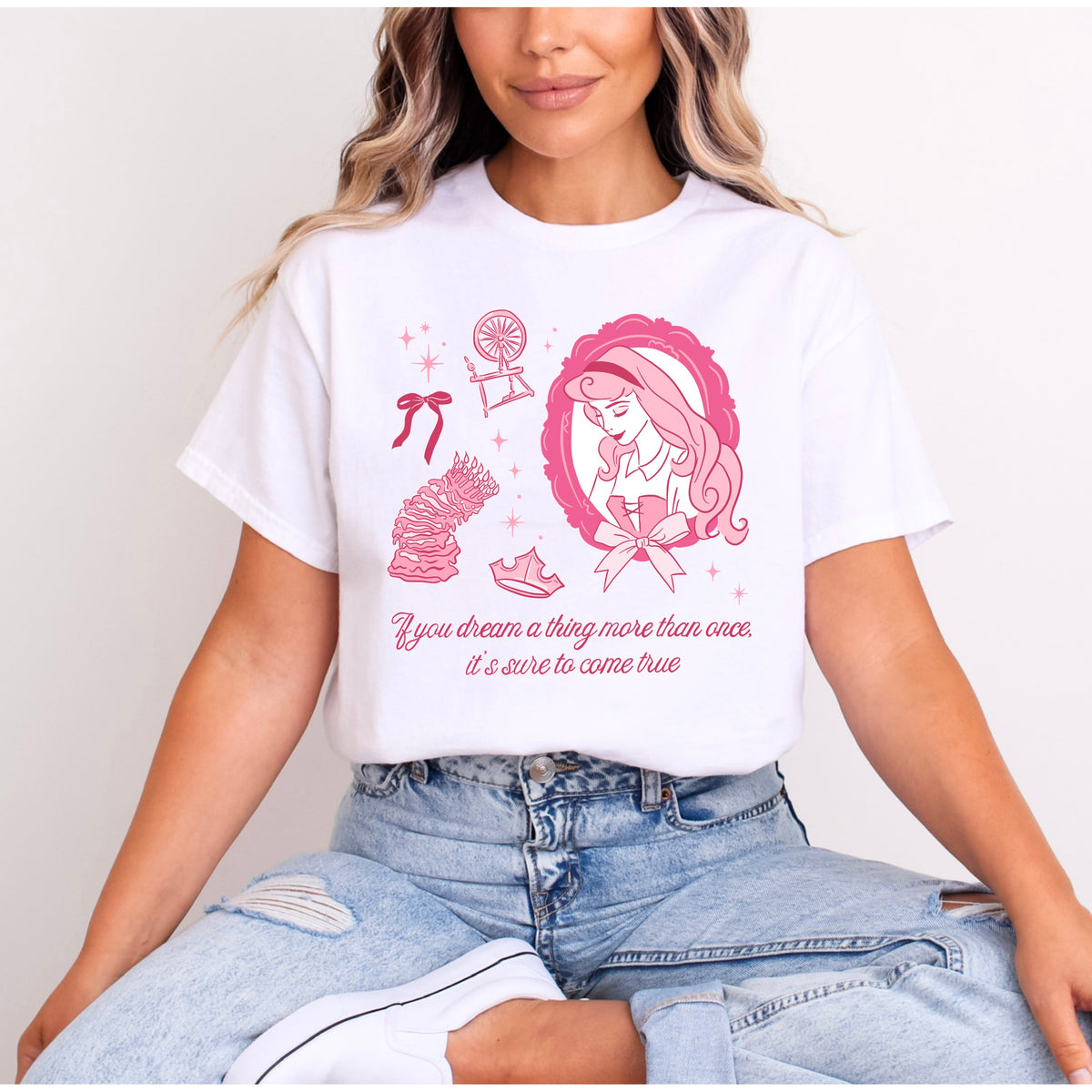 PRINCESS AURORA PRETTY PINK T.SHIRT