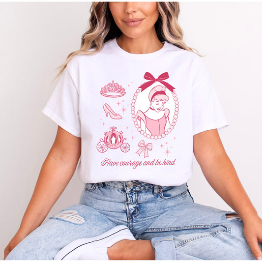 PRINCESS CINDERELLA PRETTY PINK T.SHIRT