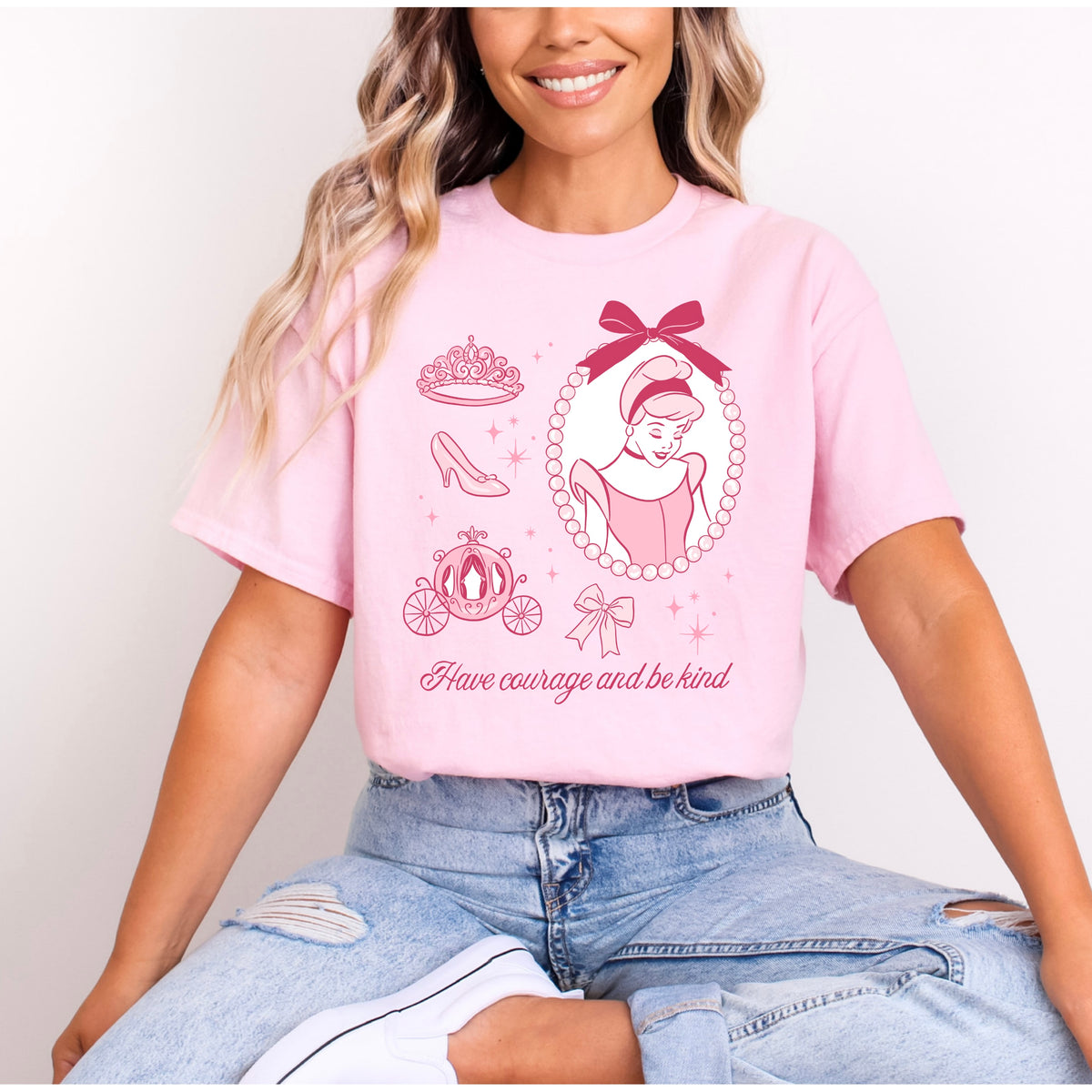 PRINCESS CINDERELLA PRETTY PINK T.SHIRT