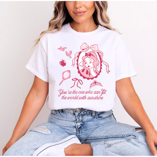 PRINCESS SNOW WHITE PRETTY PINK T.SHIRT