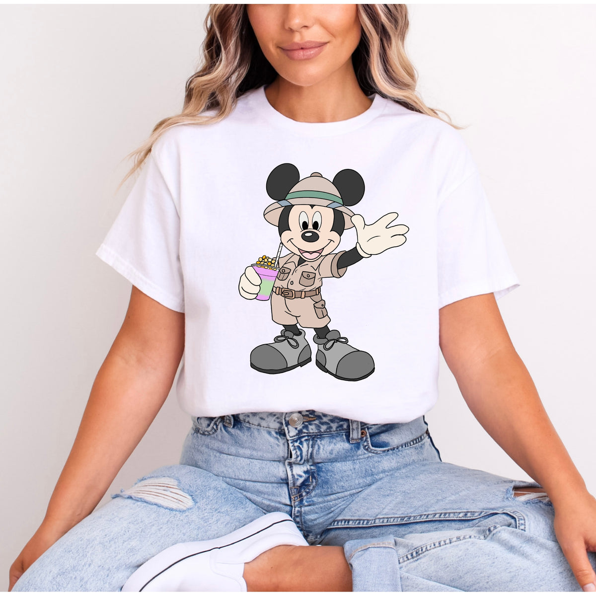 SAFARI MICKEY NIGHT BLOSSOM ANIMAL KINGDOM T.SHIRT Design No. 8