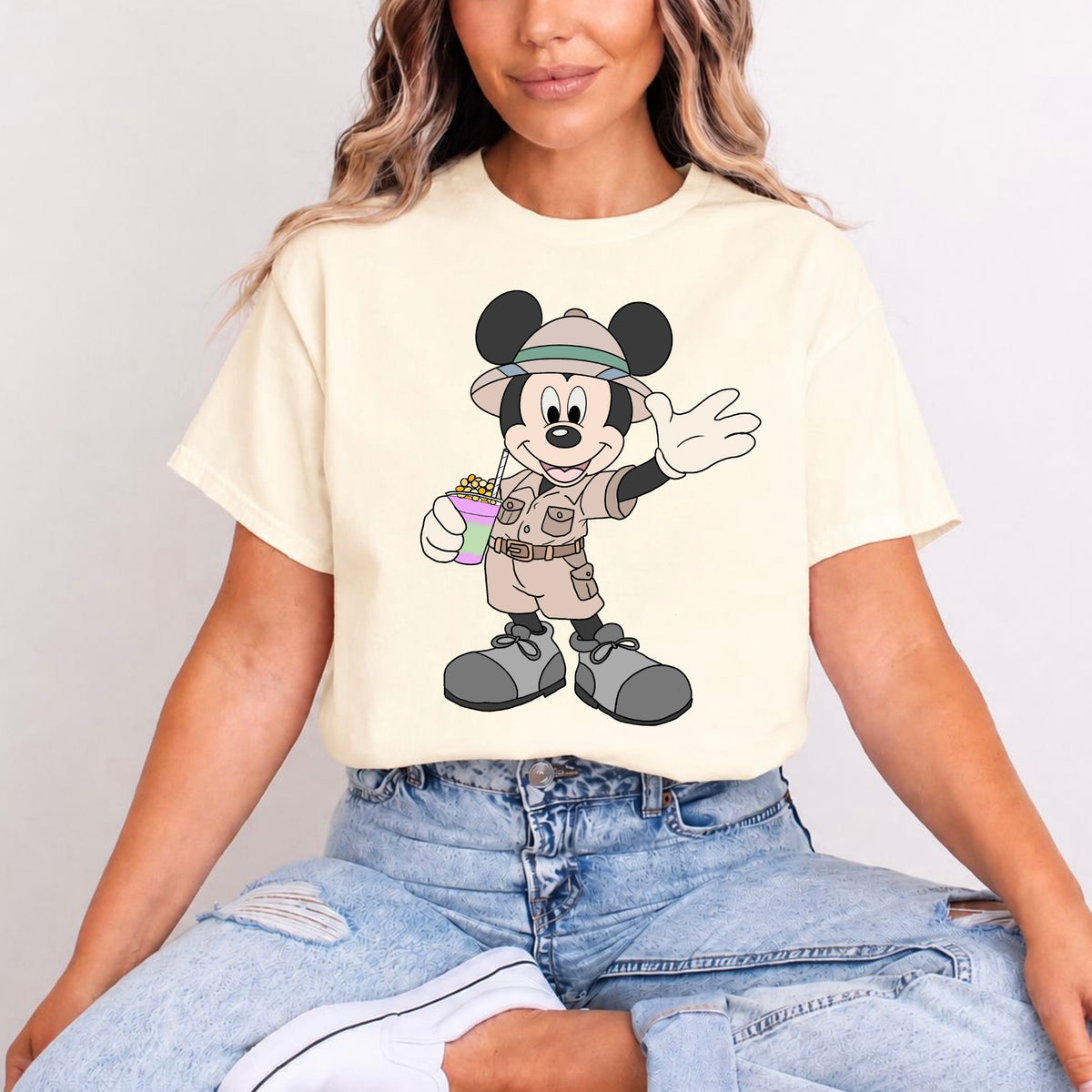 SAFARI MICKEY NIGHT BLOSSOM ANIMAL KINGDOM T.SHIRT Design No. 8