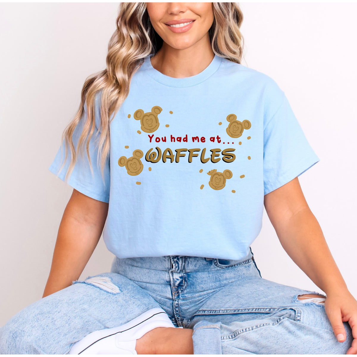 MICKEY MOUSE YOU HAD ME AT WAFFLES T.SHIRT Design No. 11