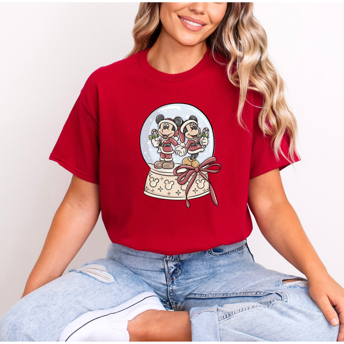MICKEY AND MINNIE SNOW GLOBE T.SHIRT Design No. 142