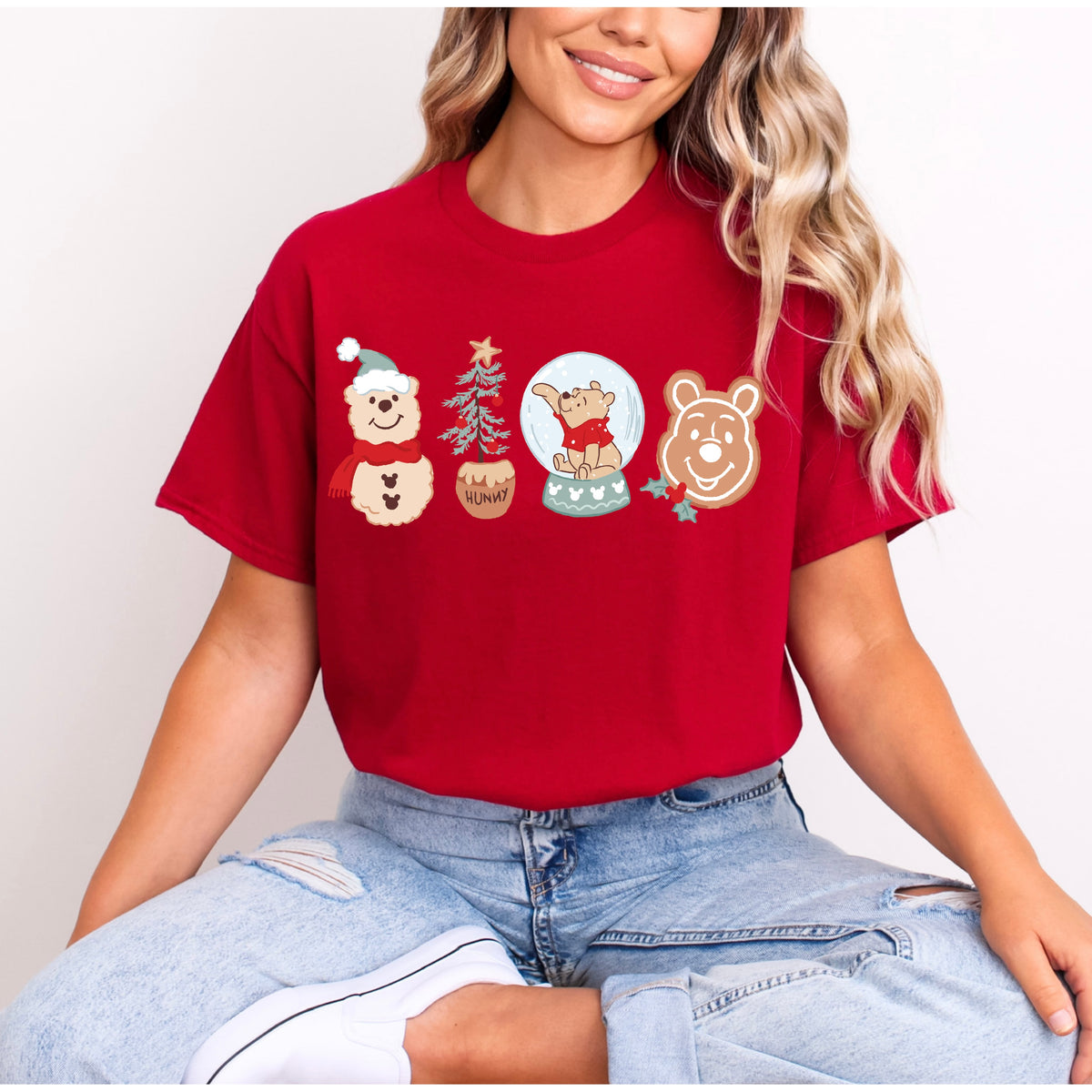WINNIE SNOW GLOBE CHRISTMAS T.SHIRT Design No. 88