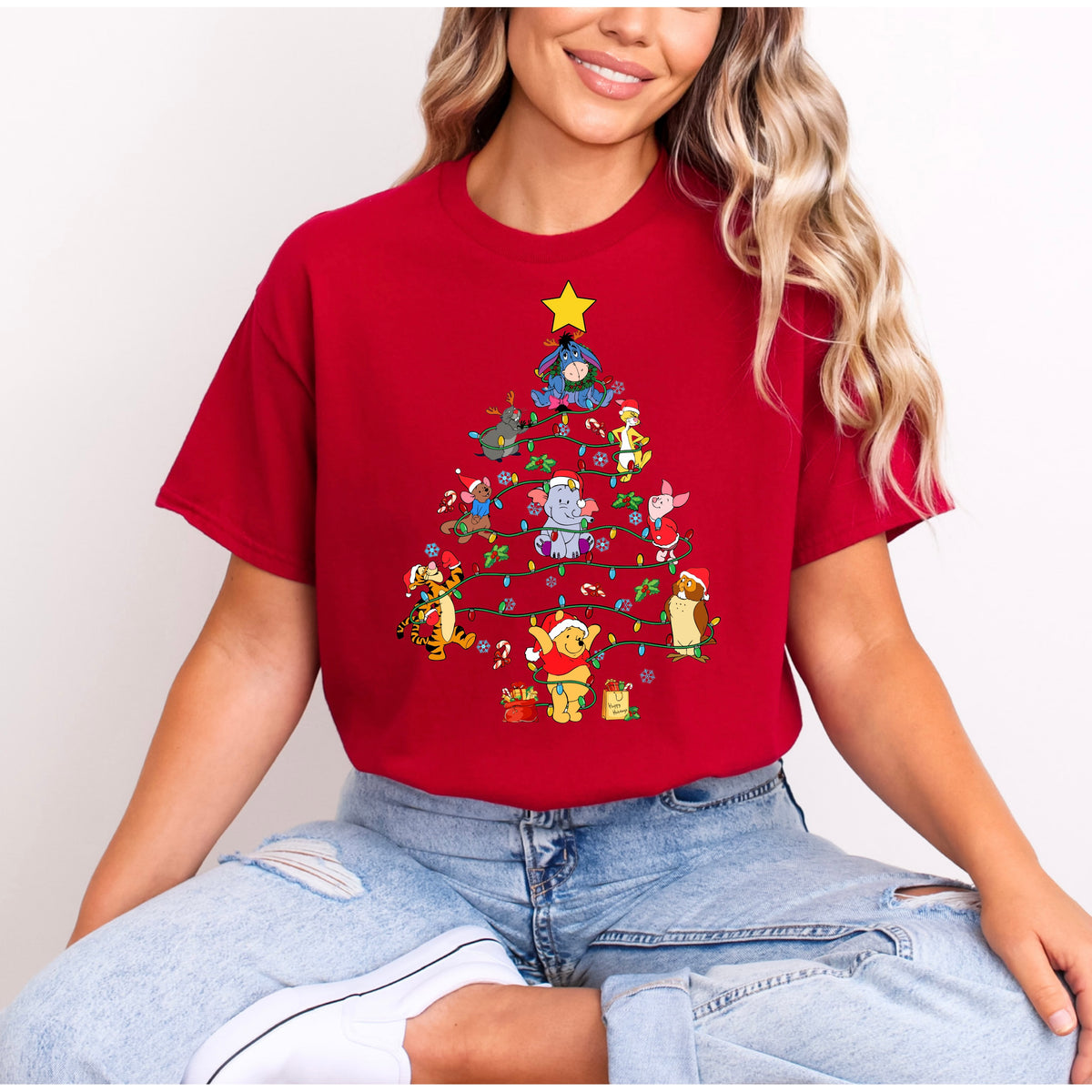 WINNIE AND FRIENDS CHRISTMAS TREE T.SHIRT Design No. 90