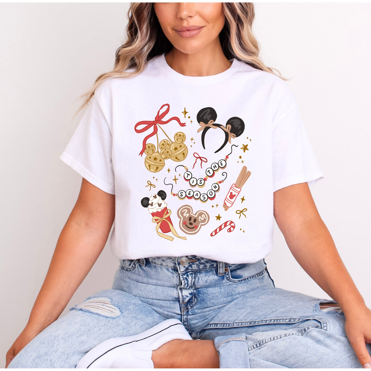 TIS THE SEASON RED BOW T.SHIRT