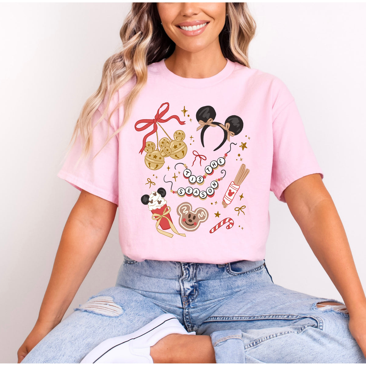 TIS THE SEASON RED BOW T.SHIRT